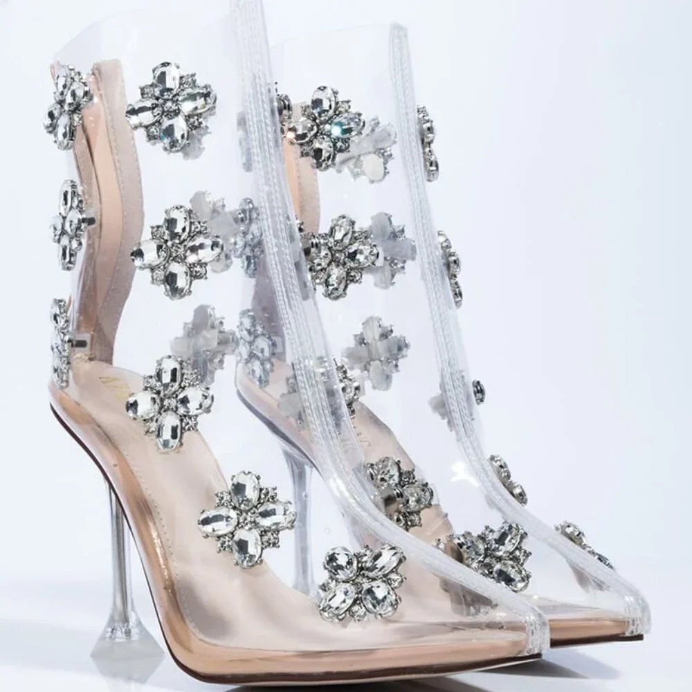 AZALEA WANG  JUST LET YOU GO STILETTO BOOTIE IN NUDE